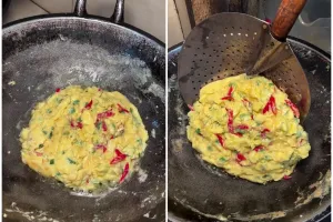 Tak perlu wajan khusus, ini trik goreng telur dadar agar hasilnya lebih tebal dan padat