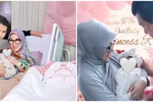  9 Momen Syahrini rayakan dua bulan baby princess R, tersenyum bahagia bareng ibu dan mertua