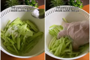 Tak perlu digosok-gosok, trik praktis menghilangkan getah labu siam ini bikin tangan nggak lengket