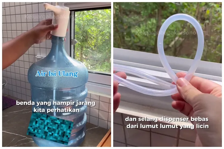 Bukan pakai cuka, ini cara bersihkan selang dispenser dekil agar bebas bau cuma pakai 2 bahan dapur