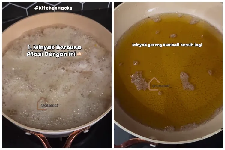 Tanpa bawang putih, ini cara mengurangi busa di minyak goreng saat dipakai cuma dengan 1 bumbu dapur