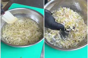 Tetap renyah dan antilembek, trik mudah merebus kangkung dan tauge untuk plecing ini bikin nggak pahit