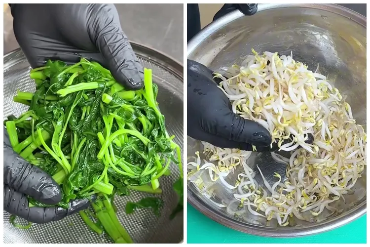 Tetap renyah dan antilembek, trik mudah merebus kangkung dan tauge untuk plecing ini bikin nggak pahit