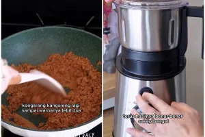 Tak perlu repot diulek, ini trik bikin kelapa gongseng bumbu rendang agar berminyak dan lebih sedap