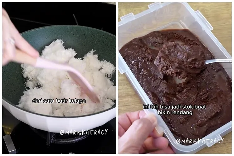 Tak perlu repot diulek, ini trik bikin kelapa gongseng bumbu rendang agar berminyak dan lebih sedap