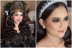 Sama-sama dipersunting keluarga Alwi, ini 7 beda gaya makeup pernikahan Putri D'Academy dan Nia LIDA