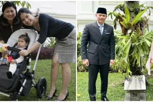 9 Momen AHY & keluarga kunjungi pohon hadiah dari Ani Yudhoyono, pesona Almira bikin salah fokus