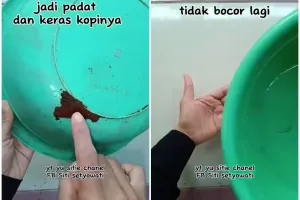 Cukup andalkan 1 bahan minuman, ini trik menambal baskom plastik pecah agar tidak bocor lagi