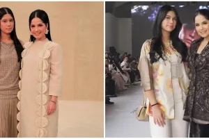 9 Momen Annisa Pohan dan Almira nonton pagelaran busana, gaya putri AHY tuai atensi