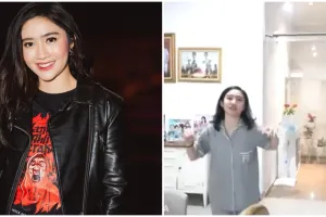 11 Potret rumah Febby Rastanty ini didesain minim sekat, dapurnya antisumpek meski banyak perabot