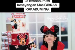 5 Potret kue ultah La Lembah Manah anak Gibran dari tahun ke tahun, selalu ada karakter unik