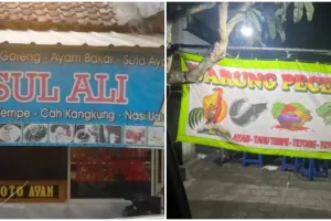 11 Potret pelesetan tulisan nama warung pecel lele ini bikin pembeli bingung bacanya