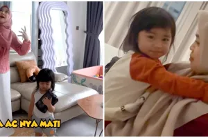 Nggak kuat panas gegara AC di rumah mati total, ini 7 momen Ria Ricis bawa Moana ngungsi di hotel