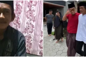 7 Momen Sonhaji pedagang es teh berangkat umrah sekeluarga, menangis minta maaf kepada Gus Miftah