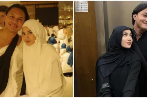 9 Potret Mahalini berhijab syar'i saat jalani umrah, pesonanya dipuji cantik manglingi