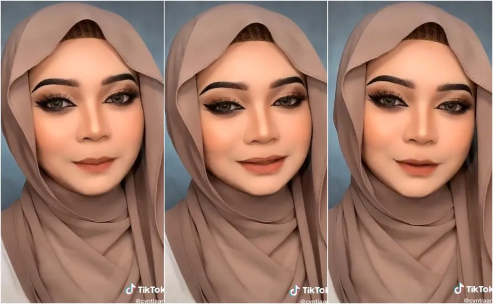 Coba makeup bold kayak filter TikTok, hasilnya bikin pangling © 2023 brilio.net Coba makeup bold kayak filter TikTok, hasilnya bikin pangling © 2023 brilio.net