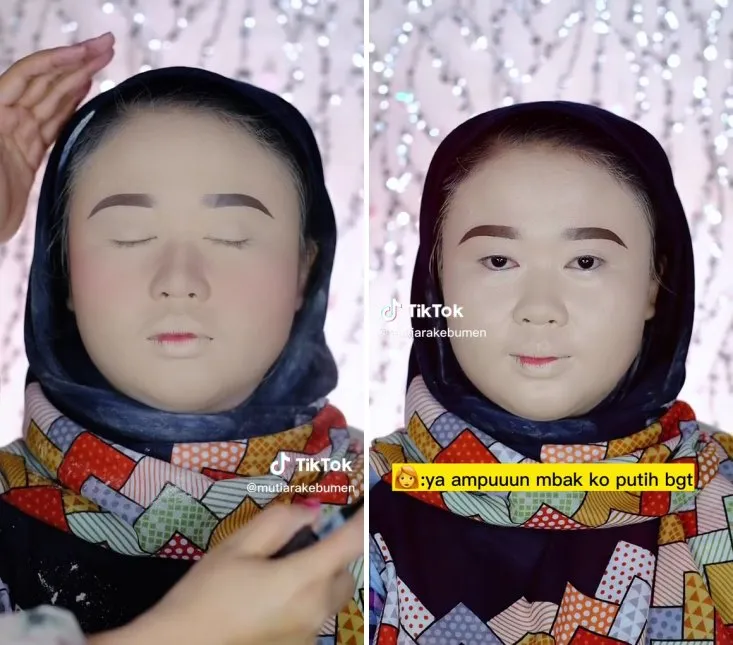 makeup dempul tebal © TikTok