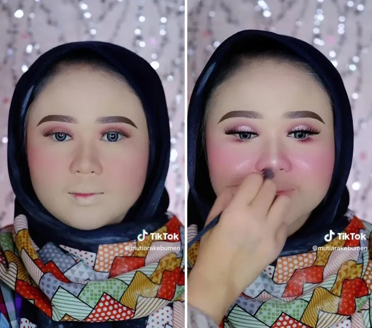makeup dempul tebal © TikTok