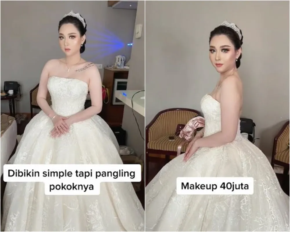 potret makeup pengantin harga Rp 40 jt © TikTok potret makeup pengantin harga Rp 40 jt © TikTok