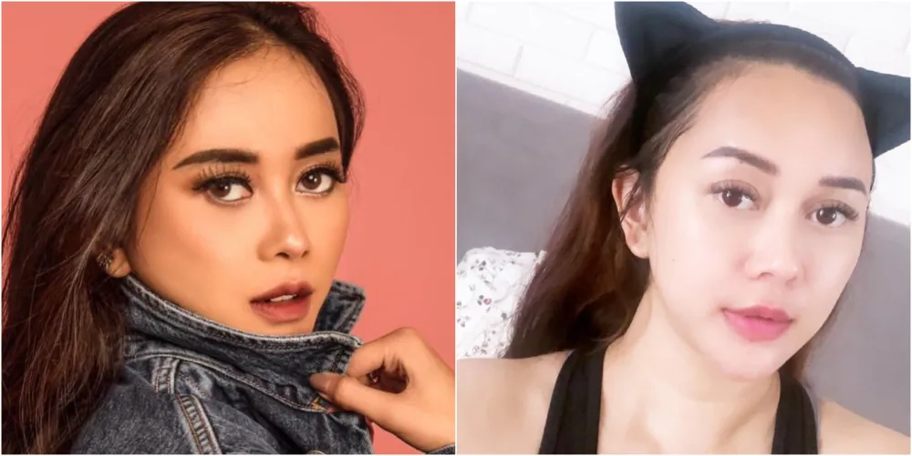 pesona aura kasih pakai dan tanpa makeup © instagram