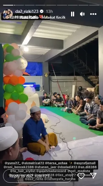 akikah anak kedua Ridho D'Academy dan Syifa © Instagram