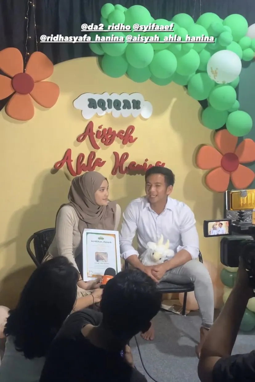 akikah anak kedua Ridho D'Academy dan Syifa © Instagram