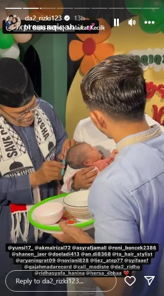 akikah anak kedua Ridho D'Academy dan Syifa © Instagram