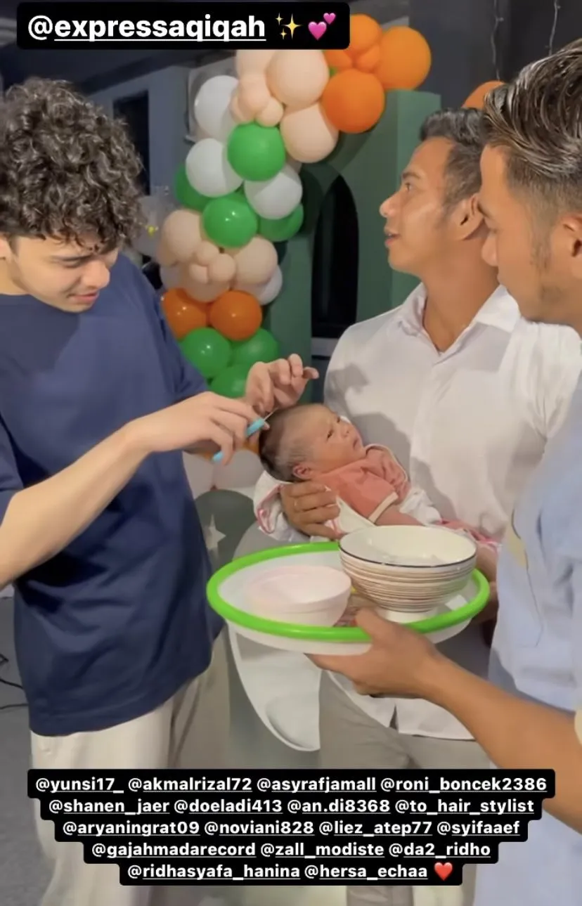 akikah anak kedua Ridho D'Academy dan Syifa © Instagram