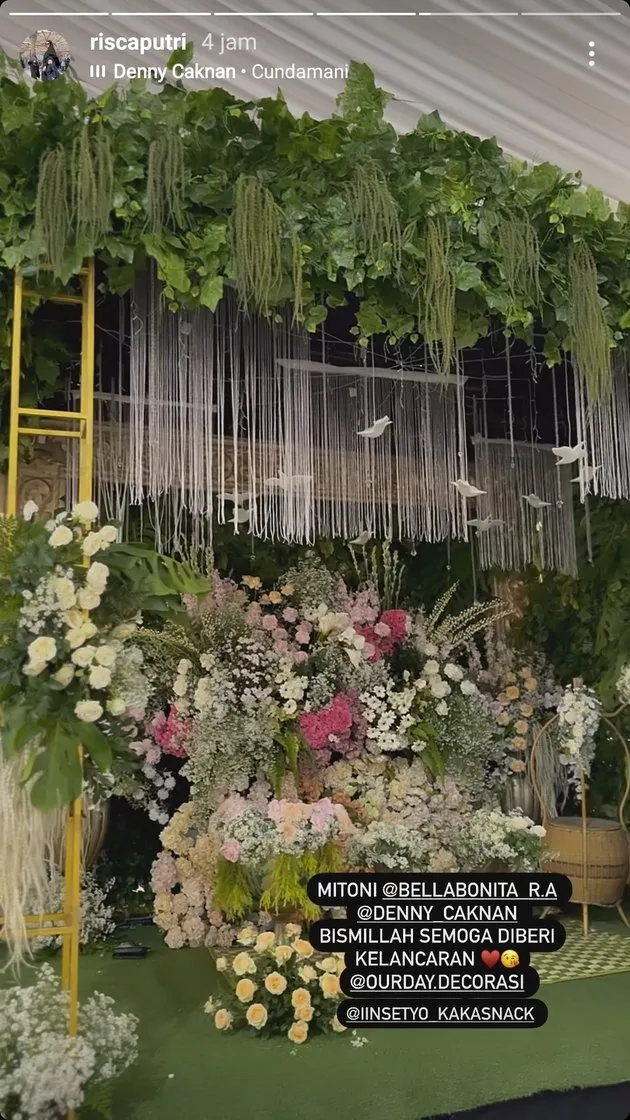 dekorasi mitoni anak pertama Bella Bonita © Instagram