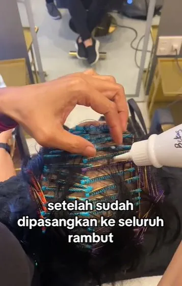 Perubahan emak-emak rambut super tipis akibat rontok usai di styling TikTok