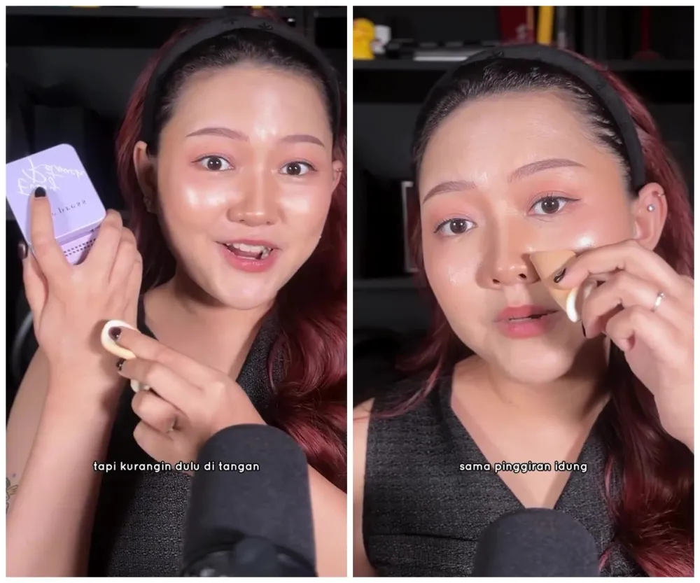 cara retouch makeup agar tetap glowing © Instagram