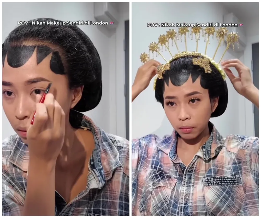 cewek ini bikin paes dan makeup sendiri © Instagram 