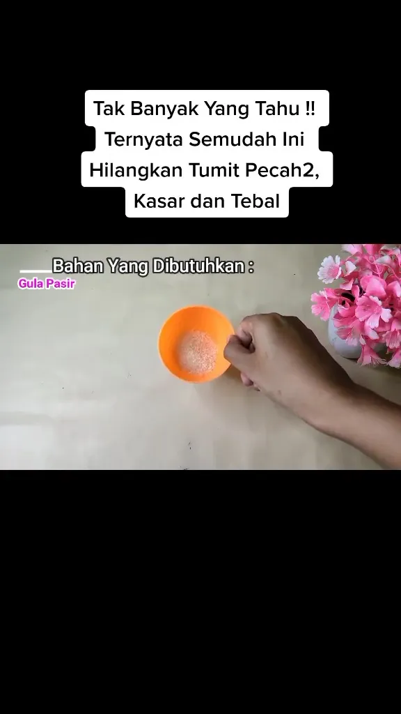 Solusi rumahan atasi tumit kasar © TikTok